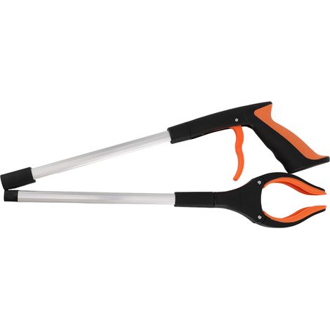 Pince Ramasse-Déchets Pliable et Rotative, Léger et Multifonctionnel, Griffe de Prélèvement Orange (1/5)