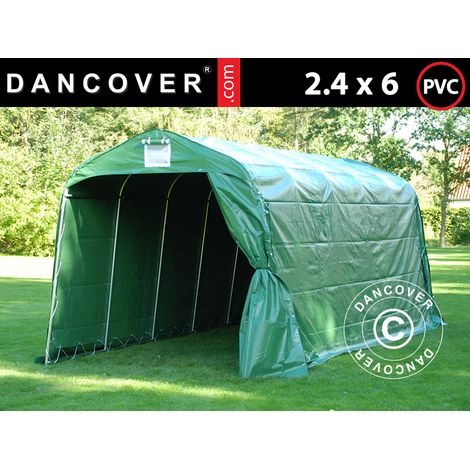 Tenda magazzino PRO 2,4x6x2,34m PVC, Verde - Dancover (1/5)