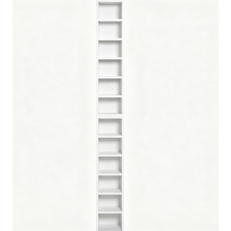 Torre porta CD bianca in MDF e truciolare 21 x 19,2 x 88,3 cm (1/5)