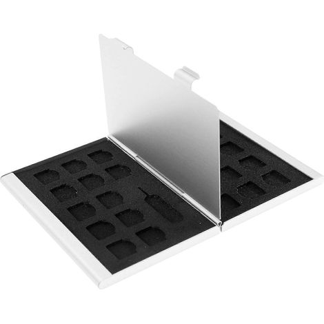 Étui pour cartes SIM en alliage d'aluminium, emplacements pour mini cartes SIM, étui de rangement pour cartes SIM, porte-cartes de téléphone (1/5)