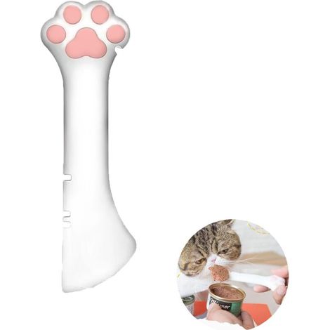 Cuillères en silicone pour aliments pour animaux, petites cuillères pour ouvrir les boîtes de nourriture humide ou sèche pour chats (1/4)