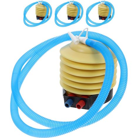 Pompe à Pied en Plastique 4 Pièces pour Matelas Pneumatique et Ballons, Résistante à l'usure, Gonflage et Dégonflage Facile pour Adultes et Garçon et Filles (1/5)
