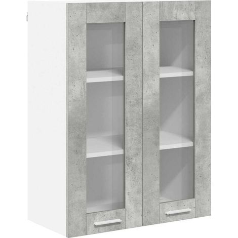 Maison Exclusive - Armadio pensile con porta Grigio cemento 60 x 31 x 80 cm