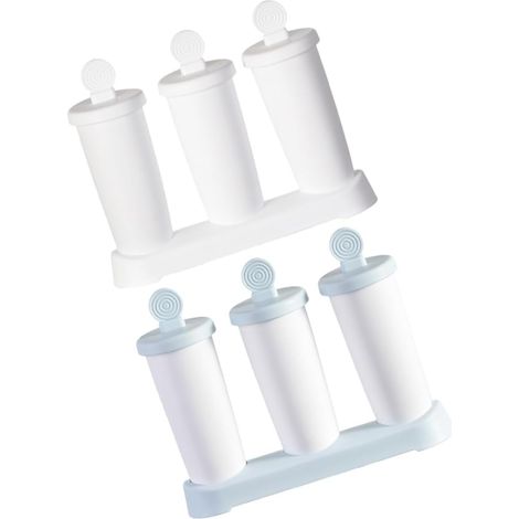 Ensemble 2 moules à glace en forme de sucette, bleus et blancs, en plastique, pour réaliser des glaces maison et des friandises à faire soi-même (1/5)