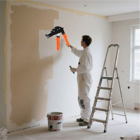 Gecko Druckluftnagler und -tacker, leistungsstarkes, bohrfreies Nagelgerät für Heimwerkerarbeiten, Gipskarton- und Fliesenbefestigung (1/5)