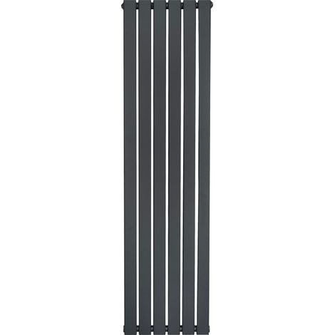Radiateur Plat à 1 Colonne 1600 x 420 mm en Acier Carbone Gris Anthracite Chauffage Centrale Moderne Verticale Monté Sur Mur Cuisine Salle de Bain [Brosse de Nettoyage & Supports INCLUSES] (1/5)