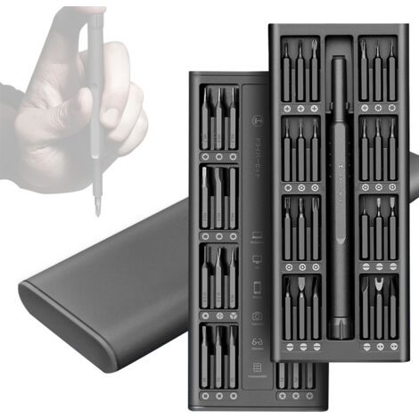 Kit de tournevis manuel multifonctionnel 49 en 1 avec étui de rangement pour réparations électroniques (montres, lunettes, appareils photo, PC, ordinateurs portables, jouets électroniques).