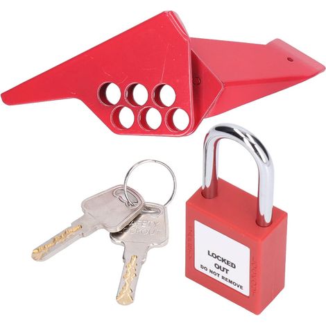 Serrure de Robinet à Tournant Sphérique, Verrouillage de Vanne à Bille de Poignée de Pipeline Industriel avec Cadenas de 38 mm pour Métallurgie, Alimentation en Vapeur, Alimentation en Eau (1/5)