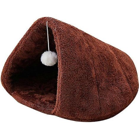 Voici une proposition de titre produit en français (caractères : 188) :
Lit-grotte douillet en peluche chaude pour chat, tente maison épaisse avec fond renforcé, également adapté aux petits chiens (1/4)