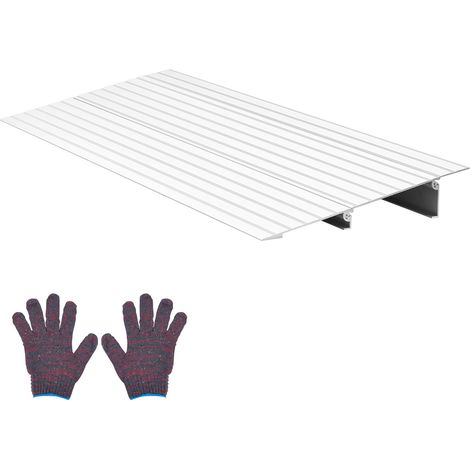 Mophorn Türschwellenrampe aus Aluminiumlegierung, 296 x 864 x 59 mm, belastbar bis 360 kg, Rampe für Heimtreppen geeignet für Rollstühle, Roller, Gehhilfen, Fahrräder und Dreiräder (1/5)