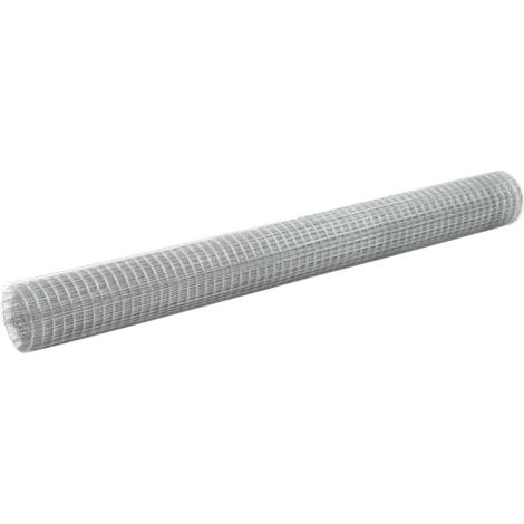 vidaXL Chicken Wire Fence Galvanised Steel 10x1,5 m Silver