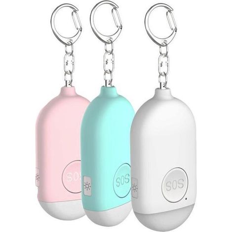Alarme personnelle 130 dB – Auto-défense – Lampe LED et signal d'urgence – Porte-clés bleu (1/5)