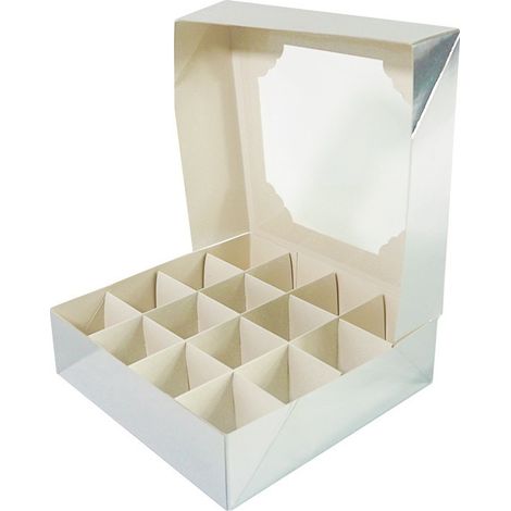 Weiße, transparente Geschenkbox, Geschenkverpackung, Aufbewahrungsbox für Lebensmittel Z0002 (1/4)