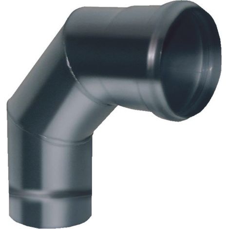 coude 90° mf - acier 0,8 coude émaillé 90° noir sp.0,8 mm d.100