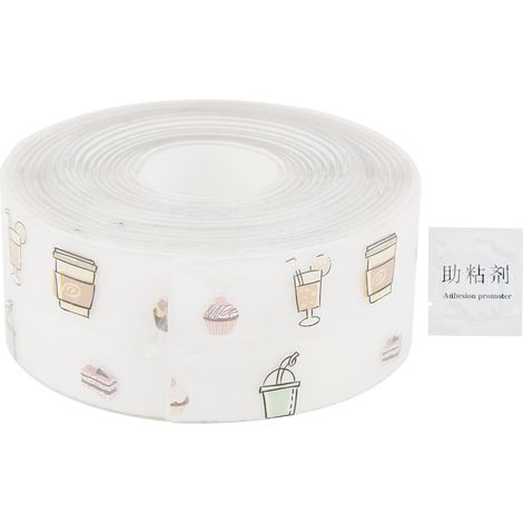 3,8 cm x 3,2 m PVC-Dichtungsstreifen für Küche und Bad – wasserdicht und schimmelresistent – transparenter, kaffeefarbener Klebstoff (1/5)