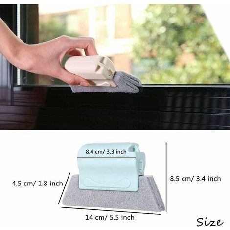 Arnault-6 Pièces Brosse de Nettoyage de Rainure de Fenêtre Outil de Nettoyage Rainure Brosse de Nettoyage de Fenêtre Magique pour Un Nettoyage Rapide de Tous Les Coins et Interstices, Cuisines (3 Coul (1/4)