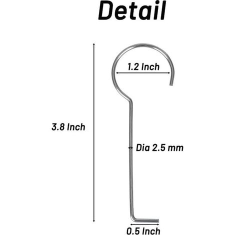 4 ganchos para rejilla de desagüe - Escobilla de goma de acero inoxidable para desagüe de ducha y recogedor de pelo para una limpieza fácil. (1/4)