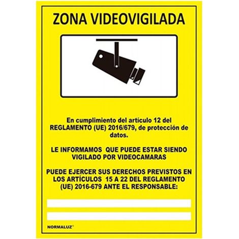 Videoüberwachungszonenschild 625esp 210x297 PVC rd30042