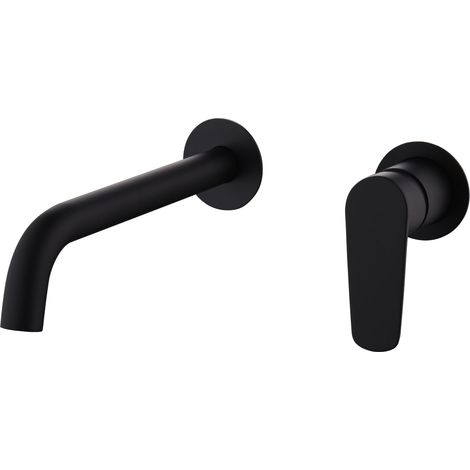 Grifo de lavabo empotrado monomando fabricado de latón con acabado negro mate Belgica de Imex (1/2)