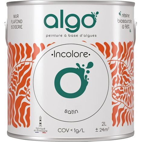 Umweltfreundliche Farbe, farblos, 0,5 l, Satin - Algo Paint
