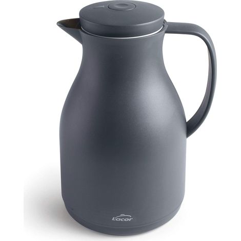 LACOR 62564 62564-Caraffa Termica priva di BPA con Doppia Parete e Strato all'Interno, Grigio Opaco, 1,50 l, Polipropilene Vetro (1/4)
