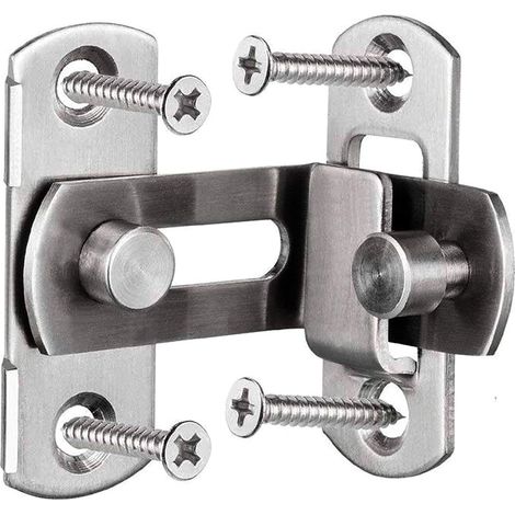 2 Verrou, crochet de verrouillage, acier inoxydable poli, pour portes et fenêtres (1/5)