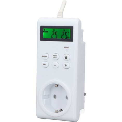 Prise thermostat sans fil programmable régulateur de température automatique interrupteur prise EU 230V (1/5)