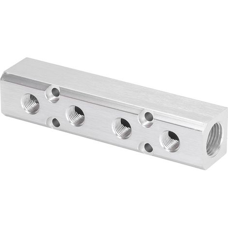 Pneumatischer Luftverteilerblock, G1/2-Einlass, G1/4-Auslass, 4-Wege-Splitteranschluss, 30 x 30 mm, SY30-02-4F (1/5)