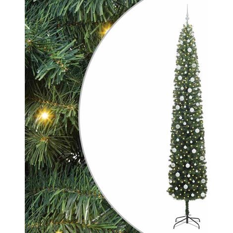 Árbol de Navidad artificial Verde 270 cm PVC, Acero y Plástico vidaXL