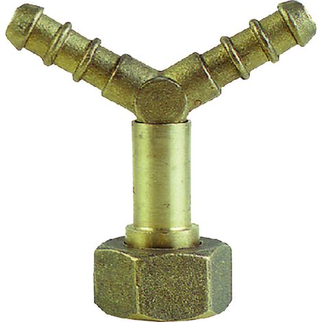 CROCERA A 3 VIE CON DADO 2 uscite Ã10 + dado W20x1/14 SX- 6 pezzi