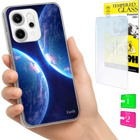 Funda para Oppo Reno 14F / 14 FS 5G con cubierta trasera para foto y cristal 9H. (1/5)