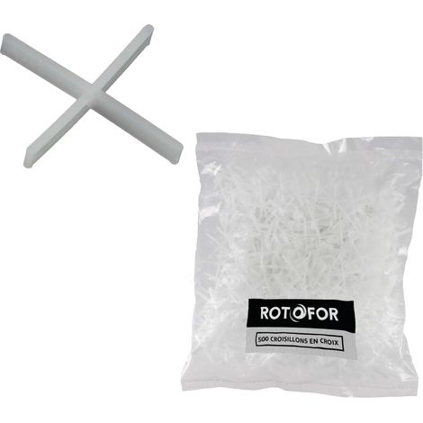 Lot de 500 croisillons en croix pour joints de carrelage et faïence - 1 mm