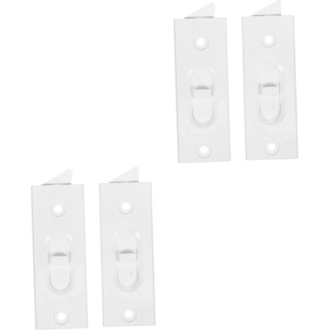 2 paires de butées de fenêtre, verrous de fenêtre oscillo-battants, loquets de remplacement, accessoires pour fenêtres, verrous de fenêtre en plastique (1/5)