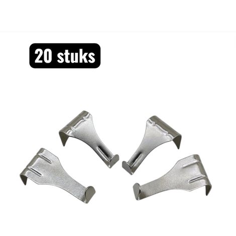 Lot de 20 crochets de suspension fins et robustes en acier inoxydable pour cadres tableaux et photos murales couleur argentée (1/4)
