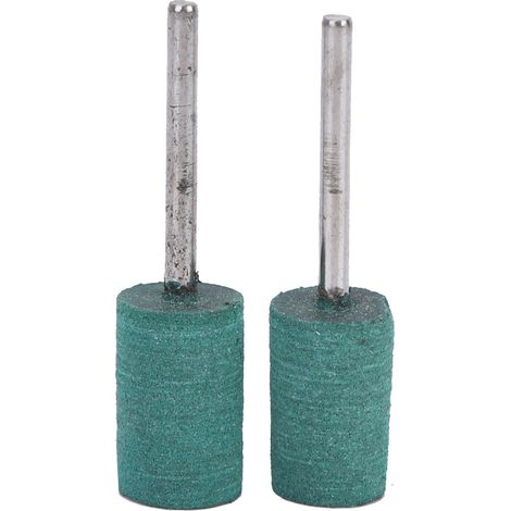 Ortviai Embout de polissage en caoutchouc vert pour meuleuse, tige 3 mm, forme cylindrique 12 mm, lot de 100 pièces (1/5)