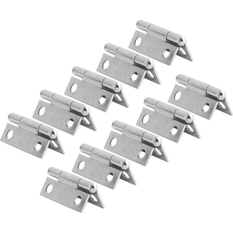 10 Paumelles Porte Invisibles en Acier Inoxydable pour Meubles, Système de Verrouillage 25mm
