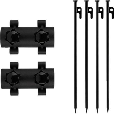 Adjustable Tent Stand with Nail Hammer, Camping Tent Fixing Clamp, Outdoor Activities, Outdoor Camping Tent Accessories, Heavy Duty Steel Ground Nail Bracket (1/4)