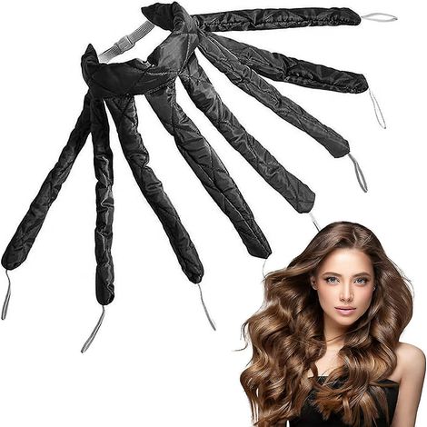 Rouleaux Pour Boucler Les Cheveux Sans Chaleur - 8 Rouleaux En Coton Naturel - Bandeau Ajustable En Satin - Pour Cheveux Longs - Lot De 1 (1/5)