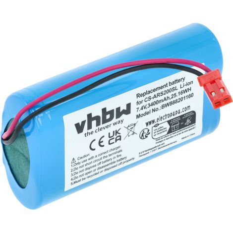 vhbw pacco batteria compatibile con Arizer Solo, Solo 2 vaporizzatore (3400mAh, 7,4V, Li-Ion)