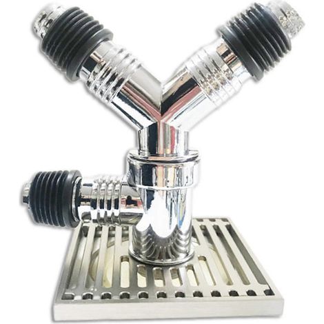 Joint de siphon de sol désodorisant pour lave-linge anti-débordement. Nouveau té avec siège. (1/5)