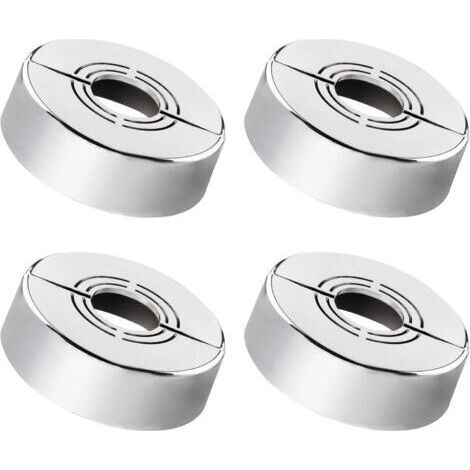 Lot de 4 rosaces pour mitigeur de douche 3 tailles en 1, cache-rosace pour tuyau de radiateur, rosace pour robinet divisé pour Ø 20 mm, Ø 25 mm, Ø 33 mm, accessoire pour douche et robinet de radiateur (1/4)