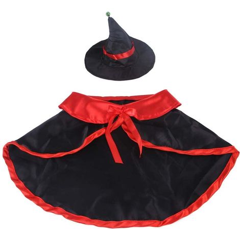 Cape d'Halloween pour animaux, costume d'Halloween, chapeau d'Halloween pour animaux, costume pour chat et chien (M) (1/4)