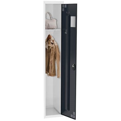 Vestiaire standard - 1 colonne/industrie propre - Elément suivant - gris anthracite - Maxiburo