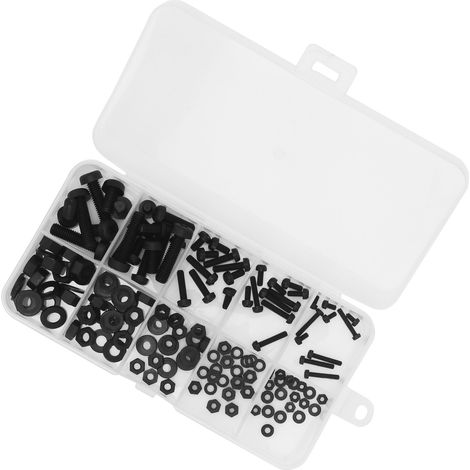 Kit de 150 vis en nylon noir isolées pour composants électroniques (M2, M2.5, M3, M4, M5) (1/5)