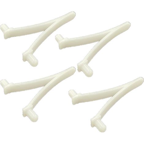 BEBUSINGOTO Juego de 4 abrazaderas de resorte en forma de V para piscinas, postes telescópicos, piezas de repuesto de plástico (1/5)