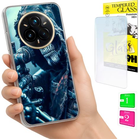 Funda para Realme 14 Pro+ 5G / 14 Pro Plus 5G con cubierta trasera y cristal 9H. (1/5)