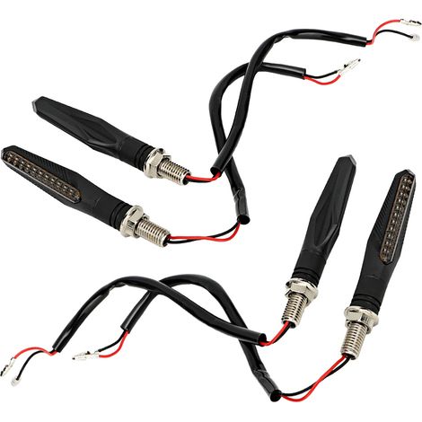 Clignotants LED à eau dynamique pour moto, 4 pièces, feux indicateurs de virage avec effet de flux lumineux (1/5)