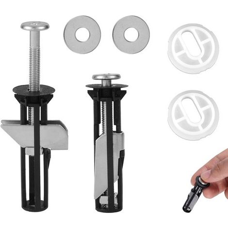 Kit di bulloni di fissaggio per sedile WC per impieghi gravosi - Viti impermeabili in acciaio inossidabile per coperchio WC - Cerniere universali per sedile WC - Kit di bulloni di fissaggio di ricambi