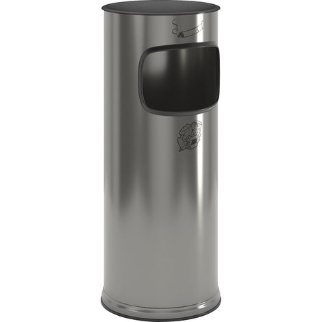 VAR, Combiné cendrier-poubelle anti-feu, inox, capacité 17 l, (1/5)