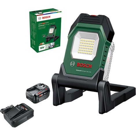 Bosch 06039A1300 Cordless 18v LED Worklight UniversalWorkLight + 4AH Battery Kit